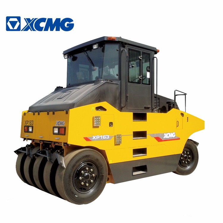 16t Earth Roller Compactor Machine / Yellow Road Maintenance Equipment
