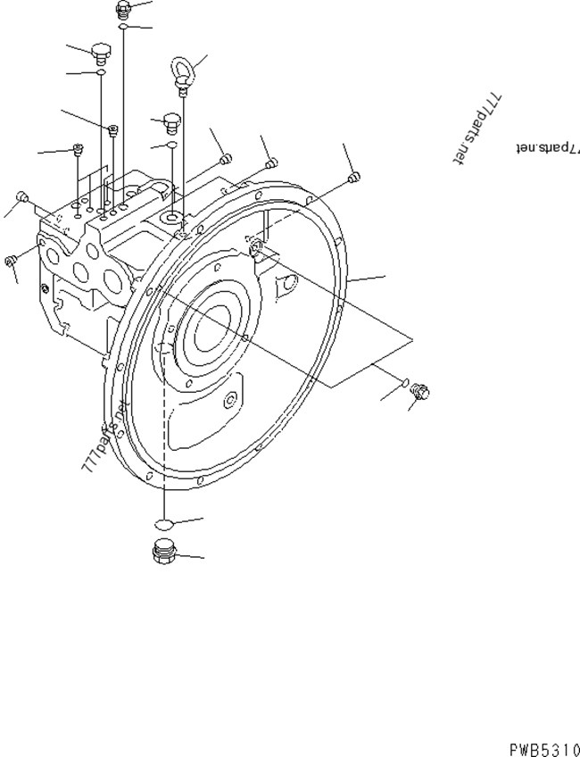 PC130-7 Excavator Hydraulic Pump Pressure 708-1L-00650 Excavator Spare Parts