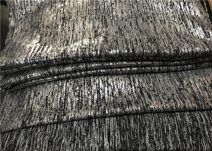 Foil Hologram Double Knitted Printed Nylon Fabric For Leotard Garments