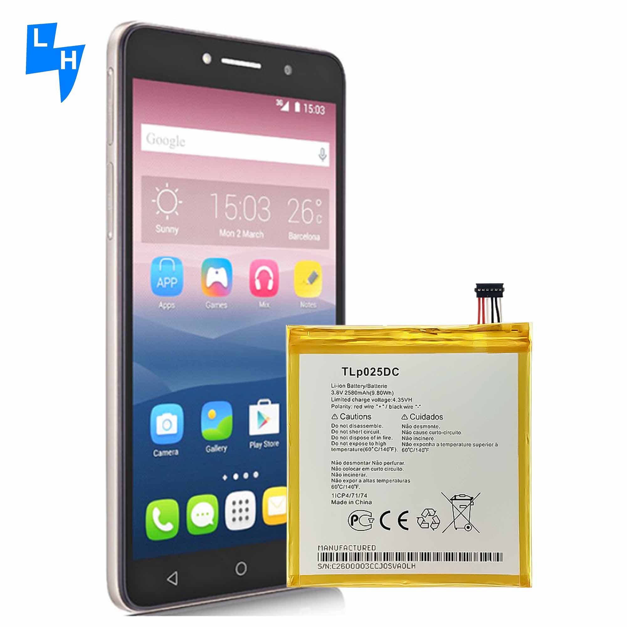 Mobile Battery TLP025DC For alcatel OneTouch pixi 4 6.0 OT8050D Original Rechargeable