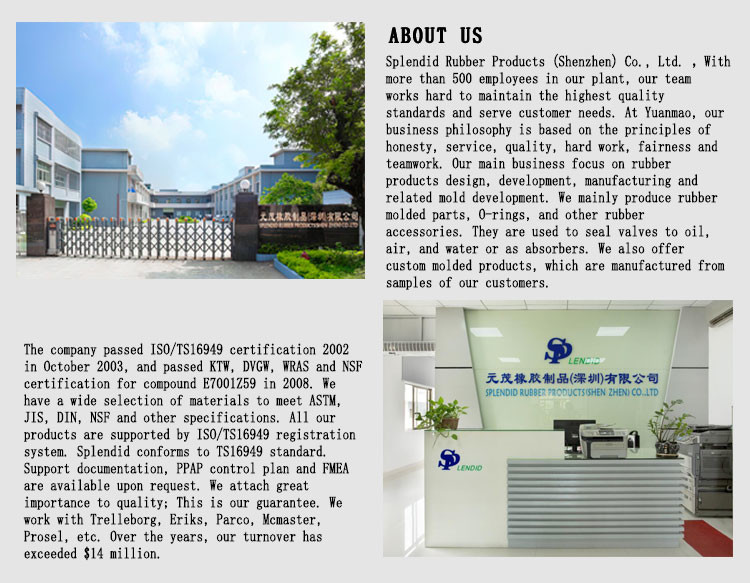OEM Custom Molded Rubber Parts PA ACM CR Vamac FKM Sealing Rubber Products