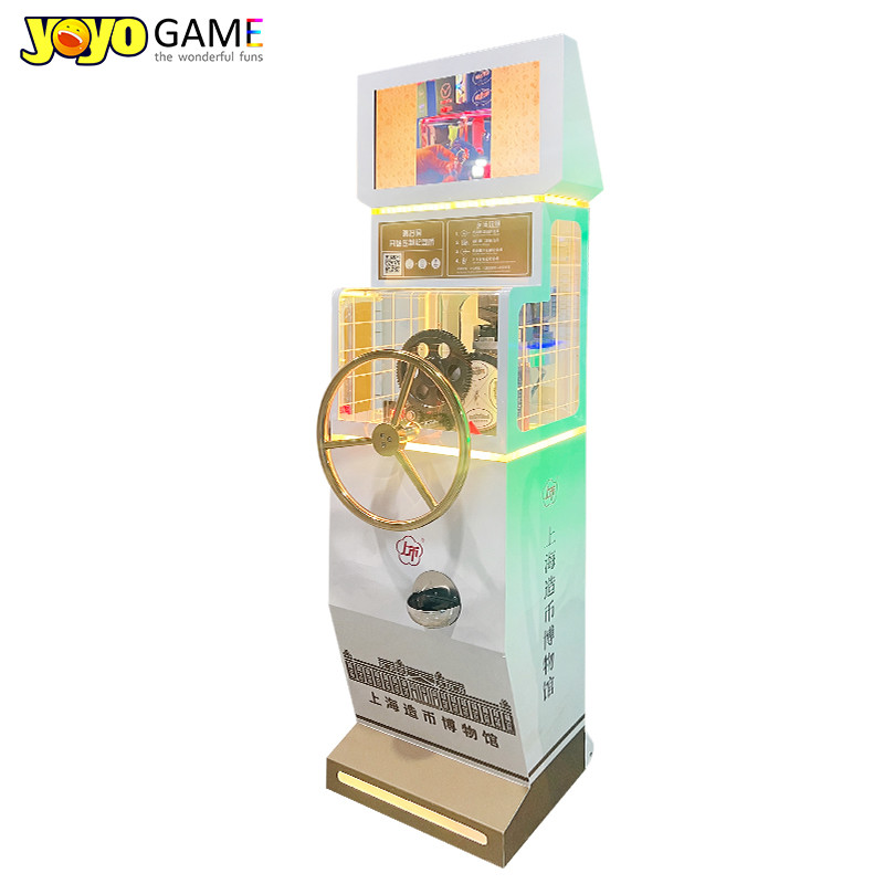 Souvenir Coin Press Machine Coin Operated Souvnier Coin DIY Game Machine For Tourist Attractionswith AD Screen