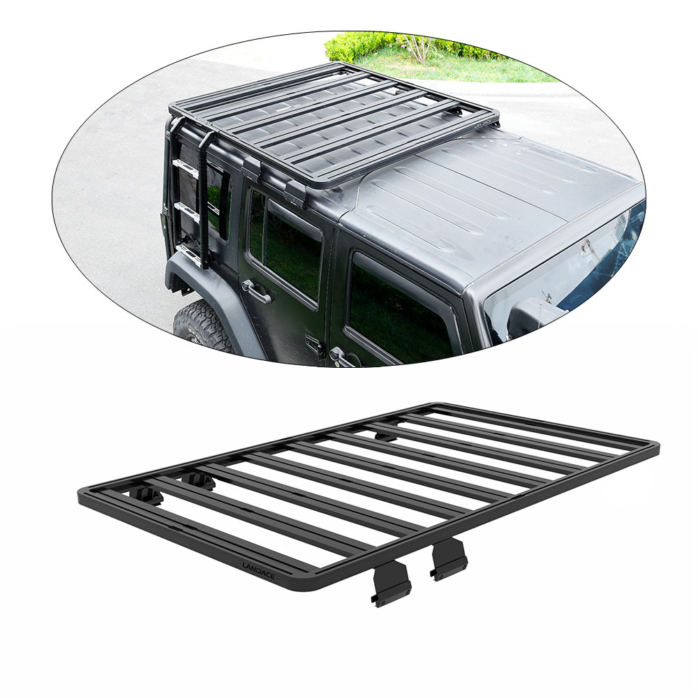 Lightweight Aluminum Alloy Roof Rack for Wrangler JK 4 Door N.W. 28kg Black Car Roof Racks