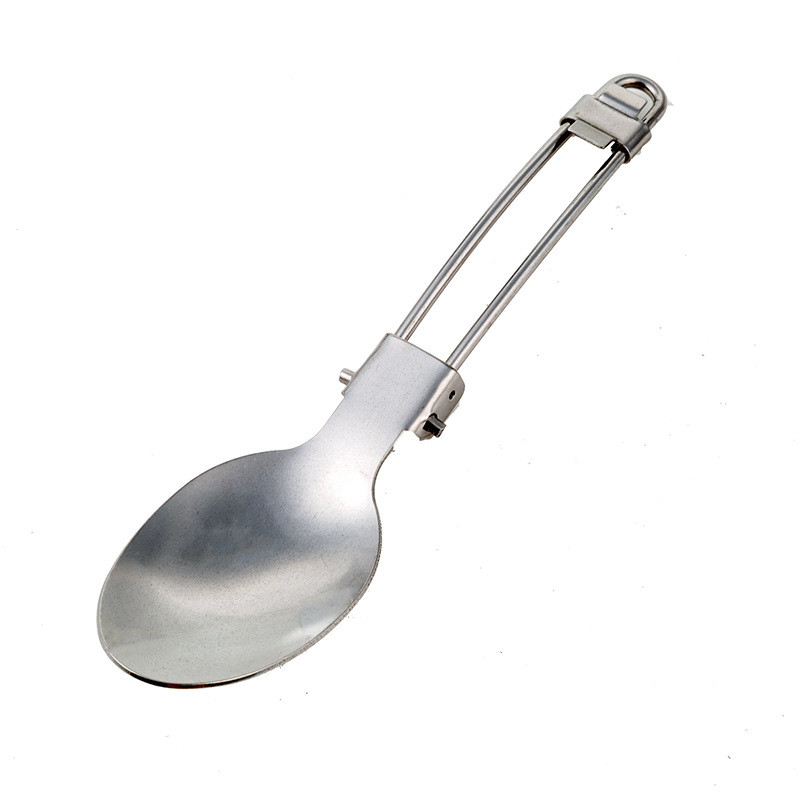 Outdoor folding picnic tablewares stainless steel 9.5 cm logo customized