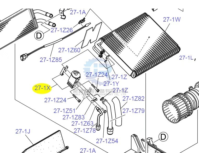 SK350-8 Excavator Wear Parts YN20M00107S021 Air Conditioning Expansion Valve