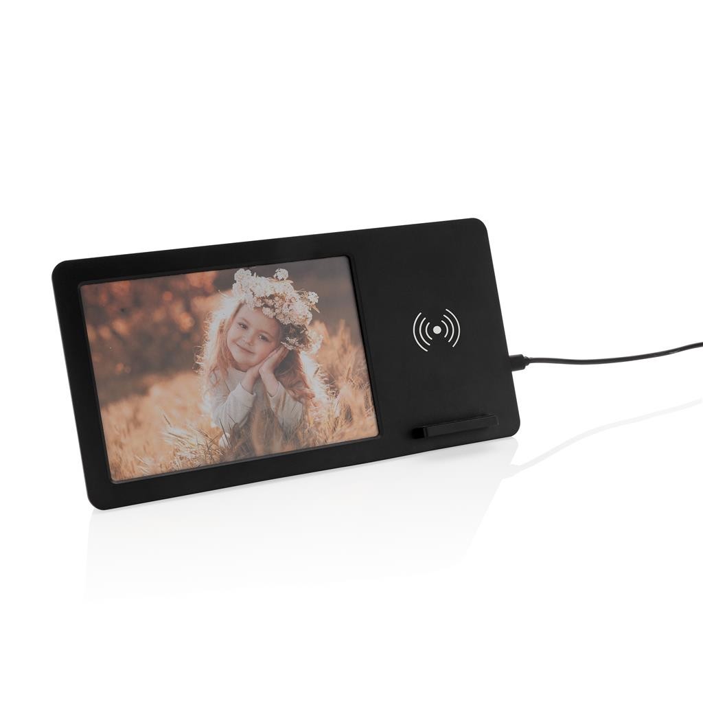 Recycled Smart Digital Wireless Charger Picture Frame Multifunctional ABS Material