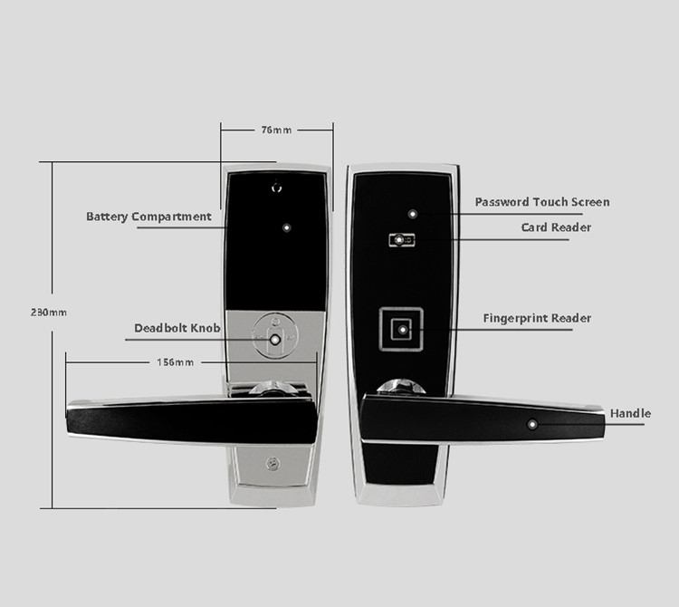 APP Fingerprint Electronic House Locks , Intelligent Electronic Front Door Lock
