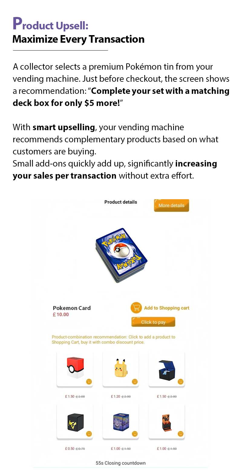 Slim Design Customized Debit Card Operated Automated Trading Card Vending Machine for Sale
