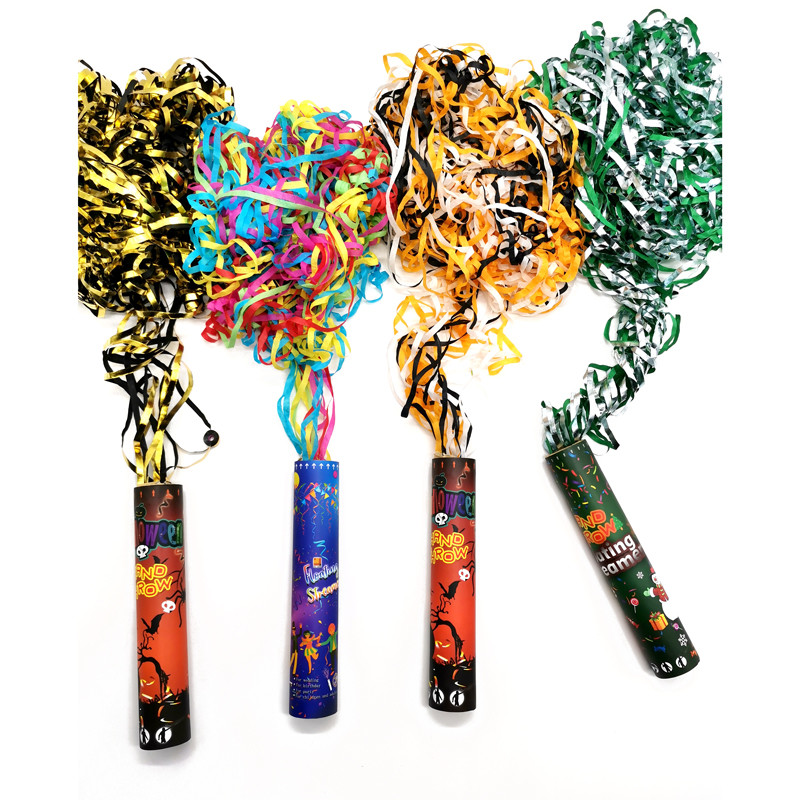 Multicolor Paper Streamer Halloween Party Confetti Cannon