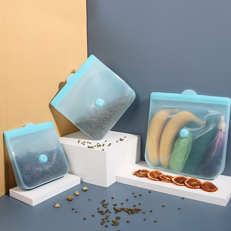 Reusable Food Storage Bags BPA Free Silicone Sandwich Bags Reusable Gallon Freezer Bags For Dishwasher Microwave Oven