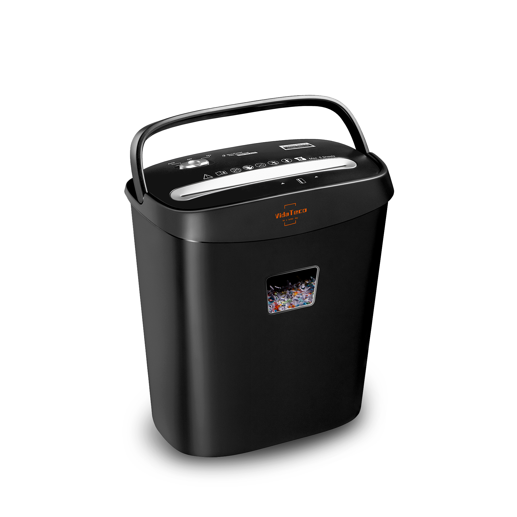15L Basket Cross-Cut Shredder for Home Office Confidential Documents