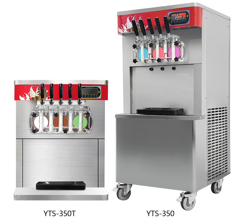 R410a R134A Refrigerant Soft Serve Ice Cream Machine 5 Flavors Commercial Maker English Operating Language