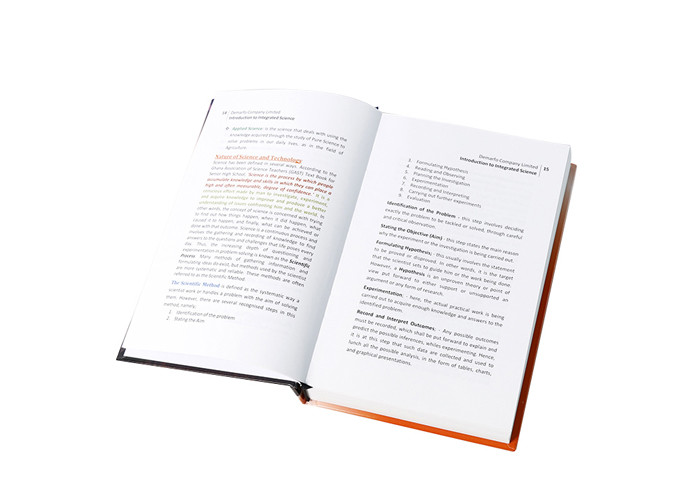 OEM Customized Size Square Spine Hardcover Book Printing In Offset Paper Inner