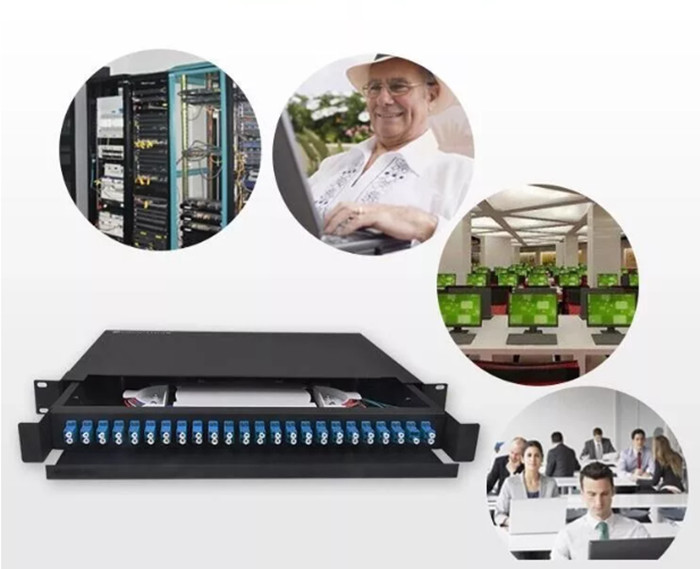 1U HD Rack Mount Fiber Patch Panel With MPO / MTP Cassette Or Adapter Panel