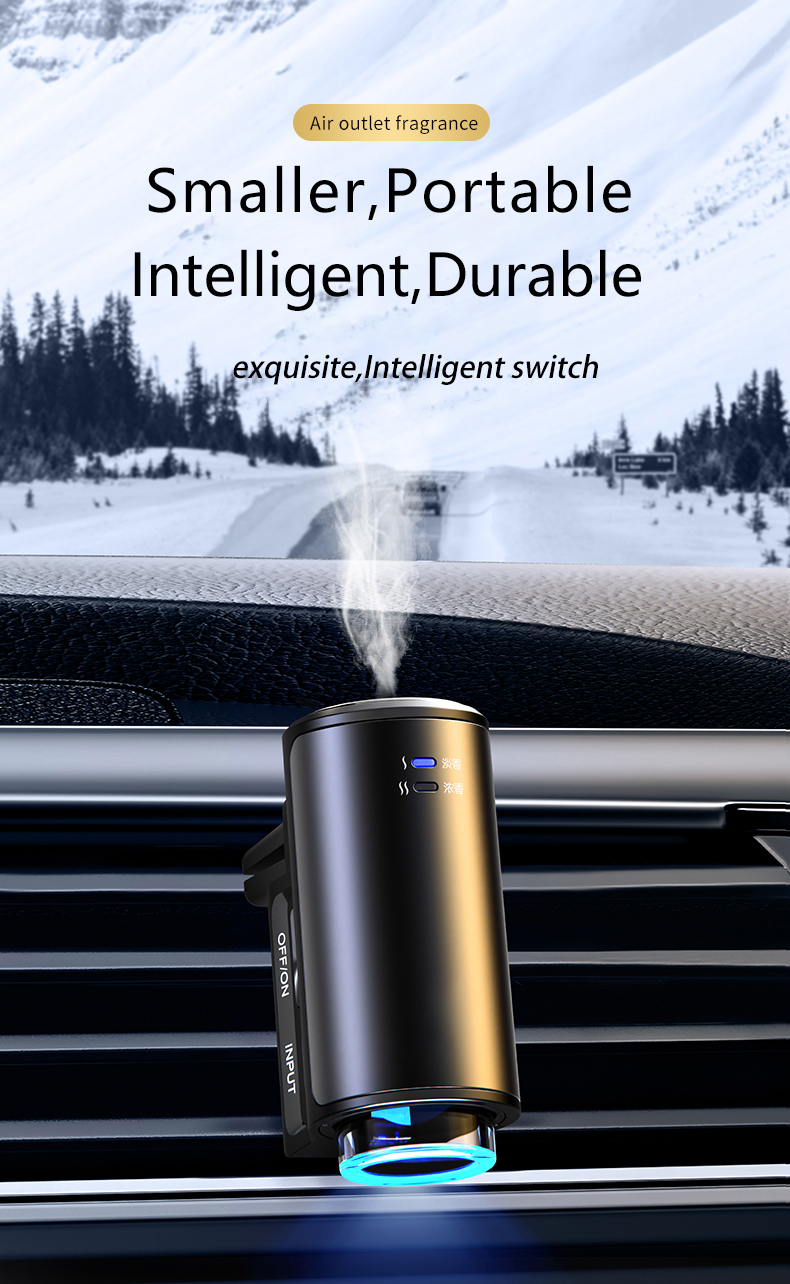 HOMEFISH USB Rechargeable Waterless Car Aroma Diffuser ARM Auto Sensing Aroma Humidifier