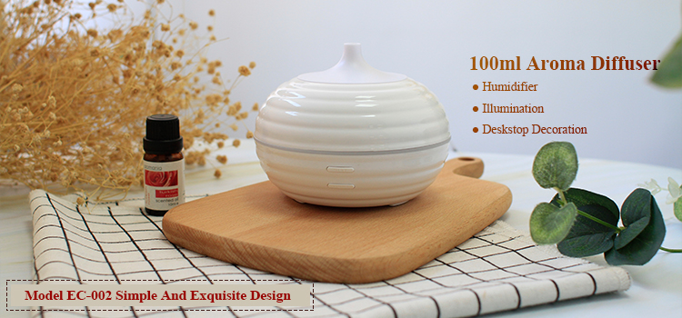 Home Ultrasonic Aroma Essential Oil Electric Humidifier 100ML Work Quietly