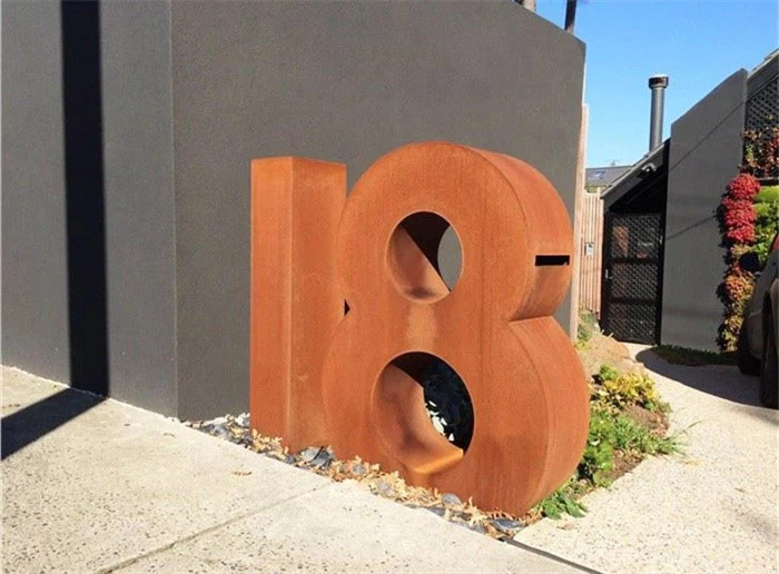 Metal Garden Corten Steel Sign Letters Outdoor Decorations
