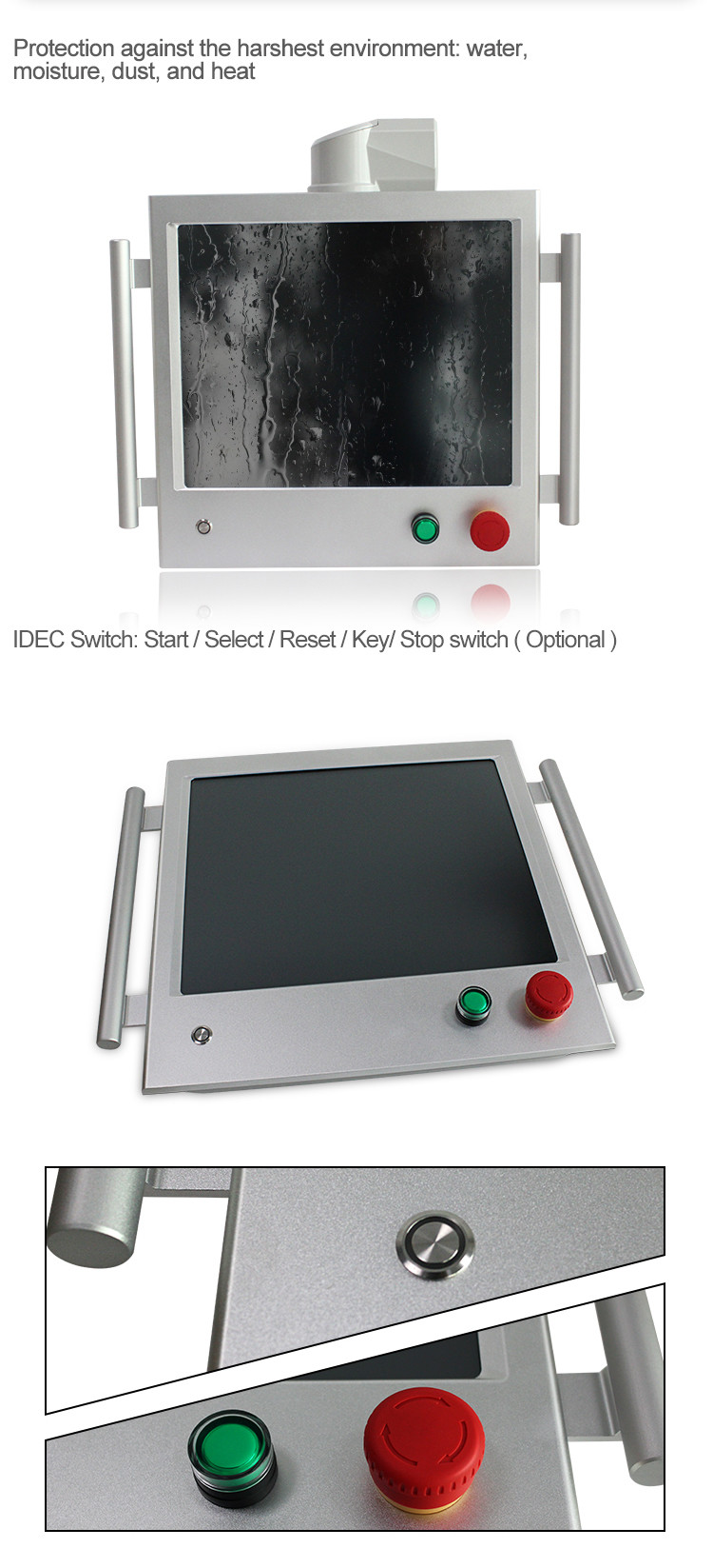 Intel Core I3 HMI Panel PC Touchscreen Fanless For Cantilever