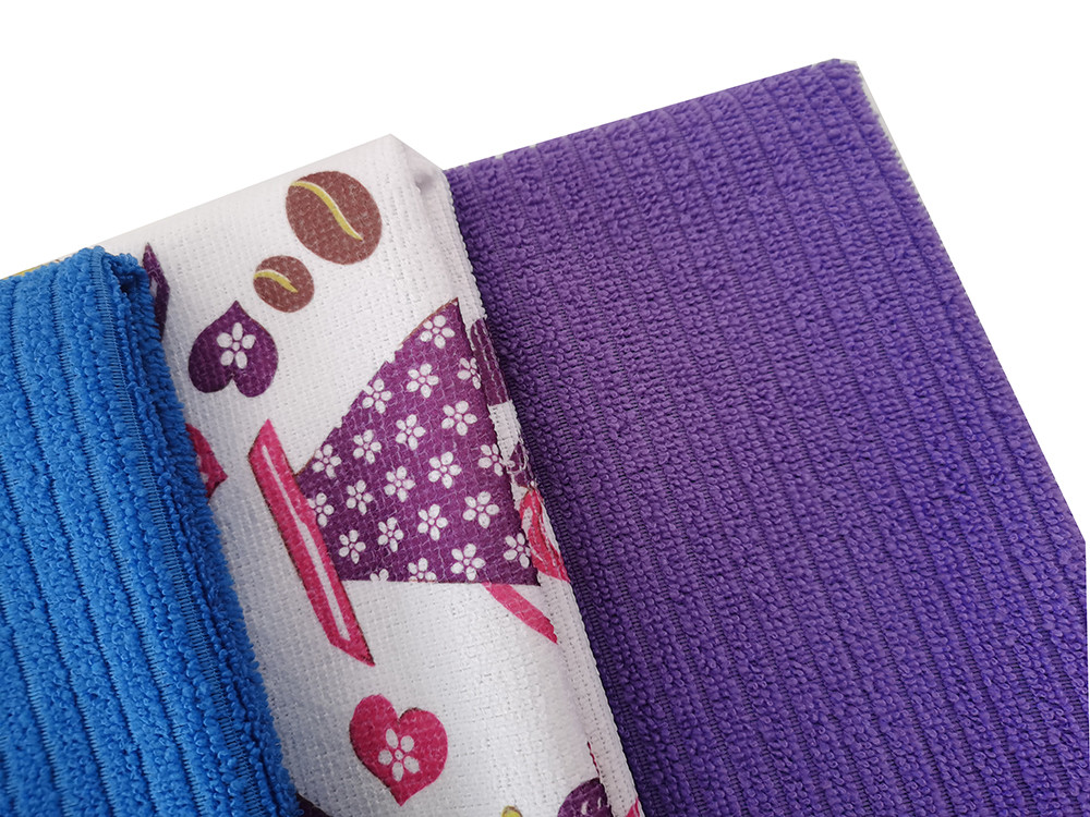 All Polyester Absorbent Dining Cloths Microfiber Tea Towel