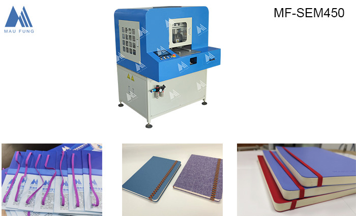 Semi Auto Notebook Elastic Band Inserting Machine , Strap Band Binding Machine For Diaries MF-SEM450