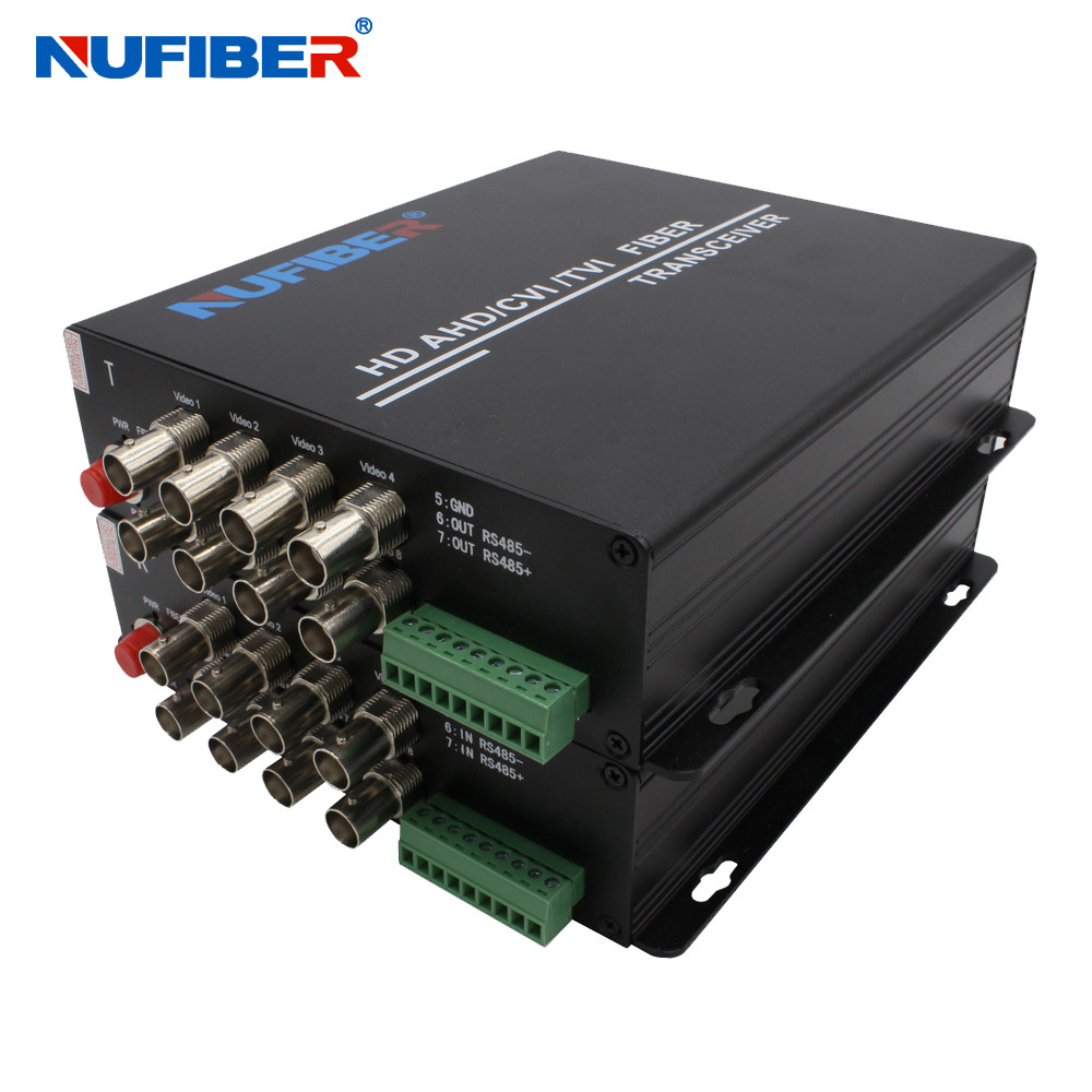 HD 1080P AHD CVI TVI Fiber Optical Video Converter 8CH for Dahua Camera