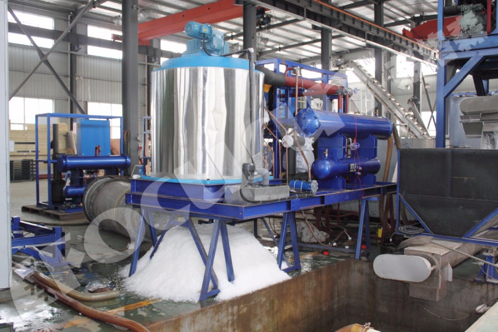 Water Cooling Seafood Cooling Seawater Flake Ice Maker Machine in Harsh Environments