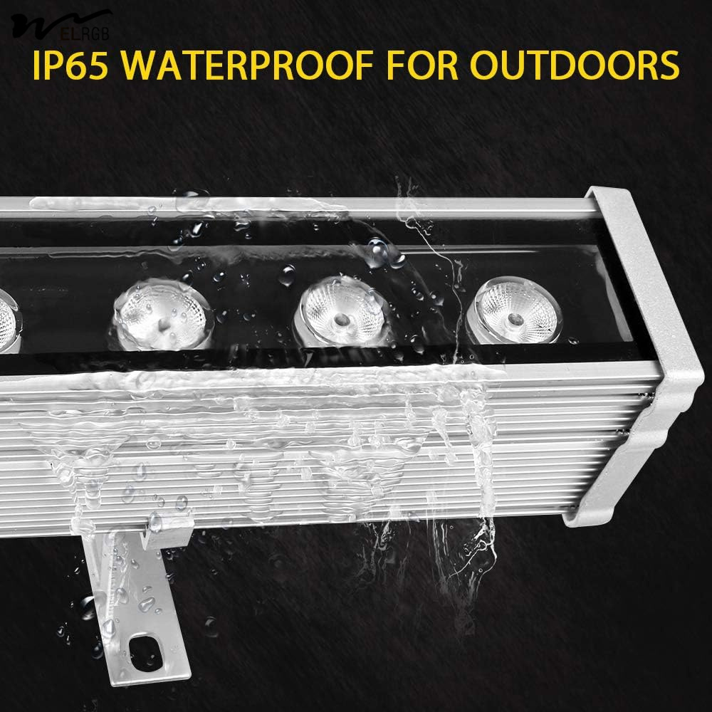 24W Linear Bar Light Dimmable 24V DC Outdoor Wall Washer IP65 Waterproof 2 Warm White
