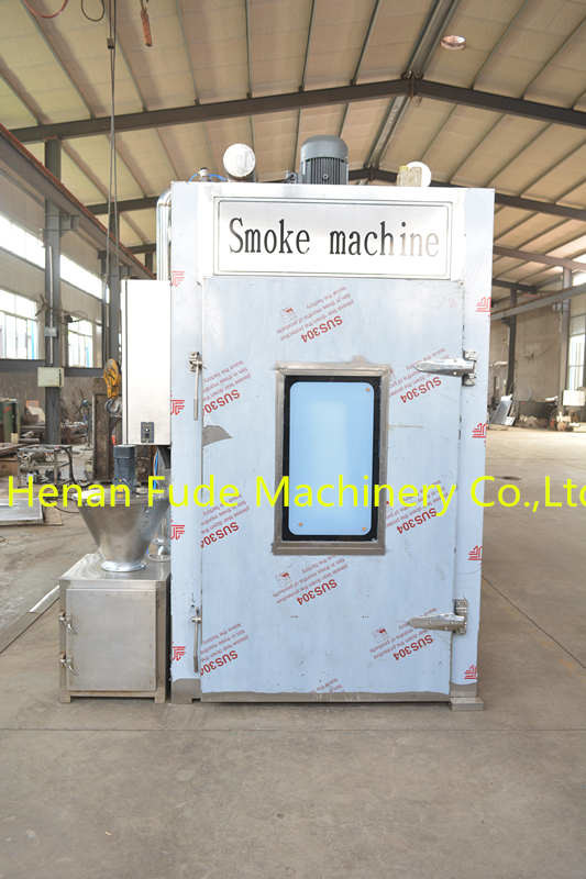 Smokehouse machine. automatic sausage smoking oven, chicken meat roaster