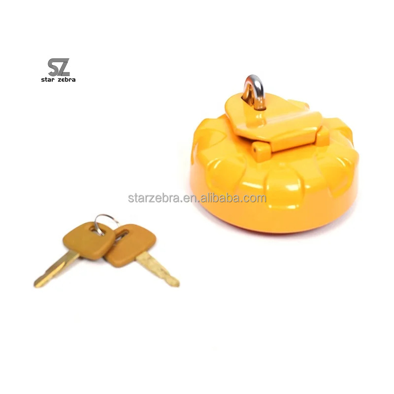 Excavator General Parts for SANY SY215 SY235 Anti-theft Diesel Fuel Tank Cap Cover in Yellow Color
