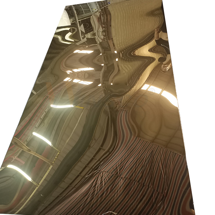 Titanium Gold 304 Stainless Steel Mirror Finish 1219mm For Decoration