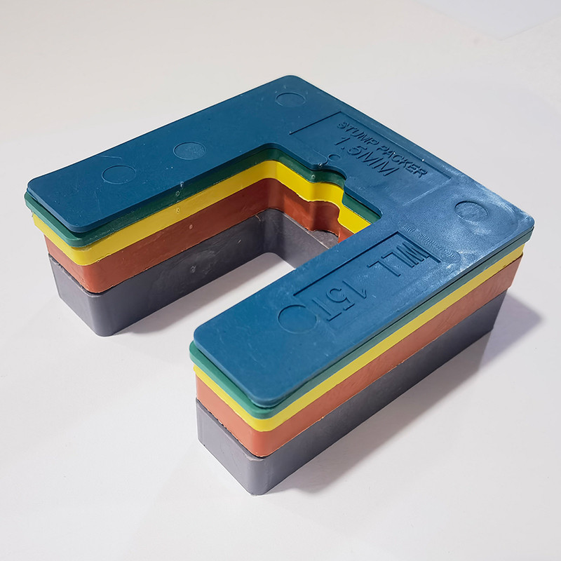 90x90mm Square Colourful Plastic Shims HorseShoe Plastic Packers Construction Material Plastic Horseshoe Shim Window Packer Shim