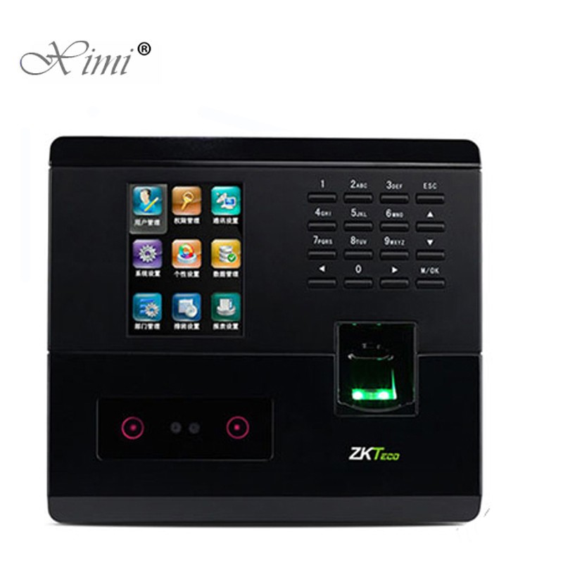 ZKUF200 RFID Card Biometric Time Attendance And Access Control System 2.8inch Color Screen With Camera TCP/IP Access Controller