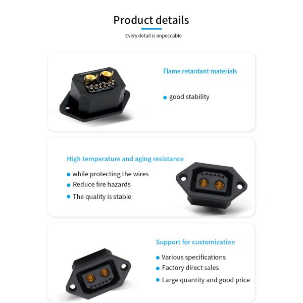 Waterproof EBIKE Connector 2+6P-4 Electric Vehicle Charging Plug And Socket