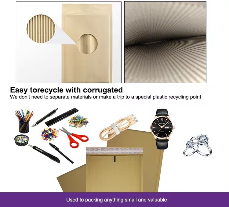Self Adhesive Seal Kraft Paper Mailer Envelope Bags Brown White Customized