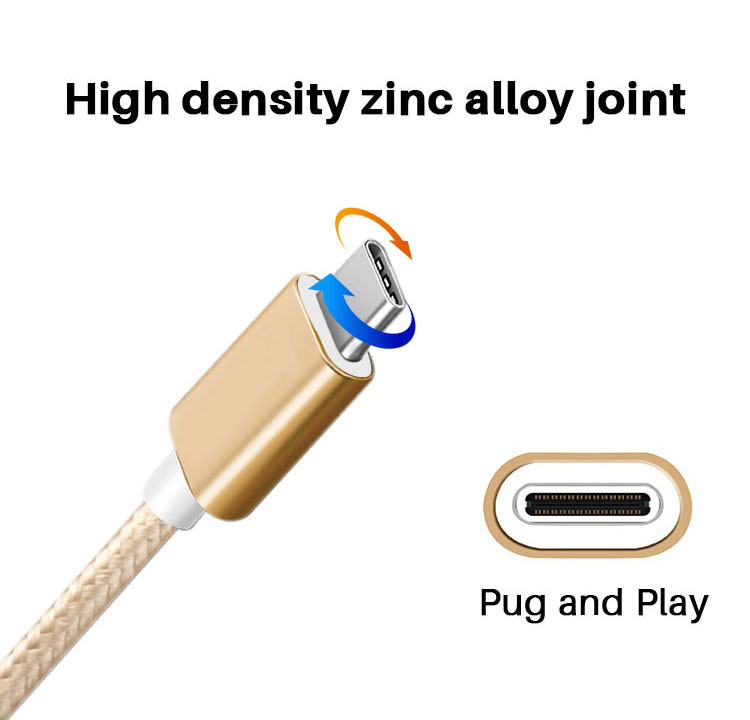 Data Transmission 2.1A Type A To Type C USB Cable extra long