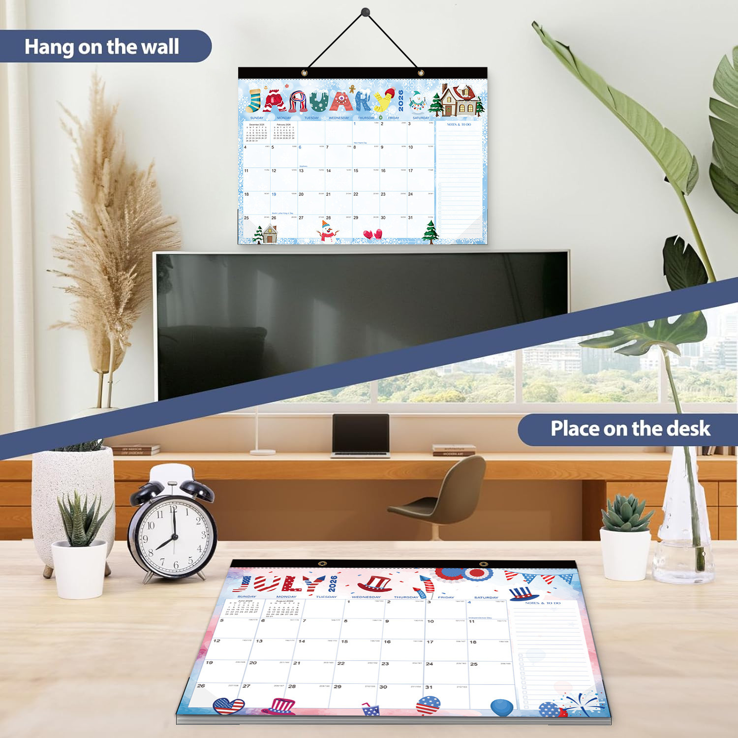 Customizable Custom Wall Calendar Quantity 1 Calendar Retangle Shape