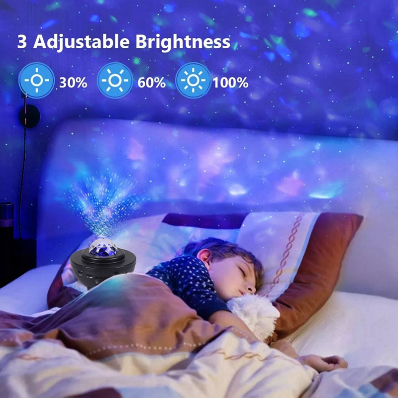 Remote Control DC5V 6W LED Touch Desk Lamp Star Projector Night Light With Music