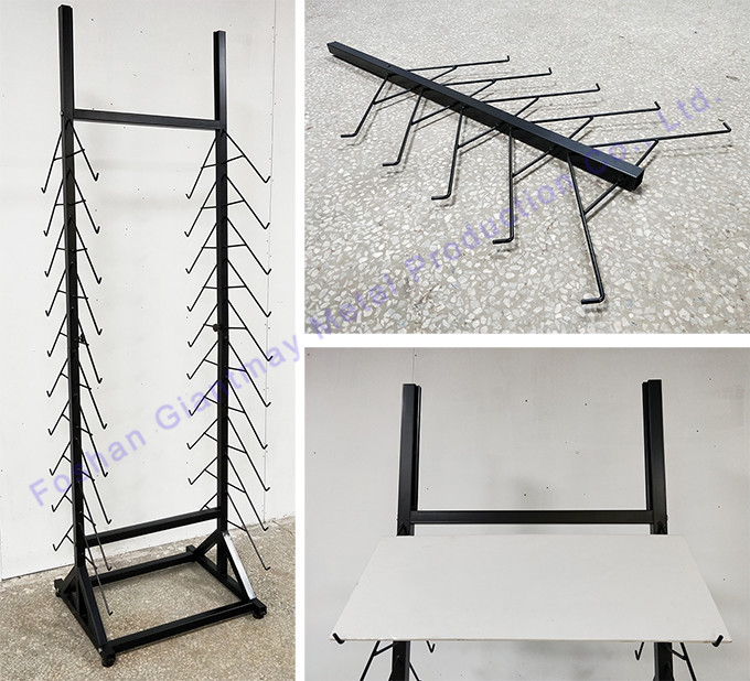 Double sided Ceramic Wood Panel Rack Tile Display Stand