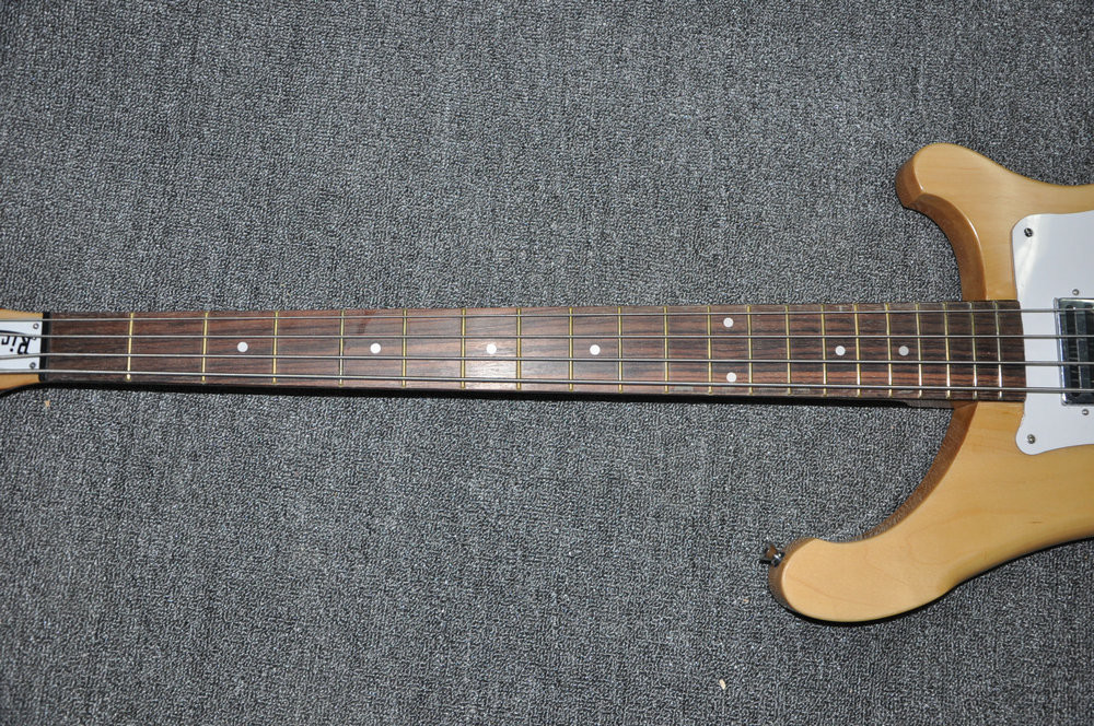 4 string electric bass guitar Natural Alder body Maple neck through body Rosewood fingerboard RIC custom bass guitar