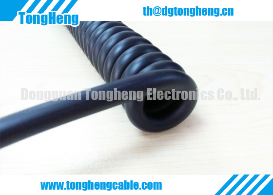15V Low Voltage User Convenient Monitor TPU Coiled Cable
