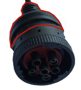 Green J1939 Deutsch 9-Pin Male to 6-Pin J1708 Female CAN Bus Cable