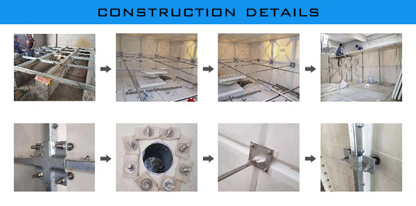 Modular Grp Water Storage Tanks , Anti Corrosion Bolted Storage Tanks Custom Capacity