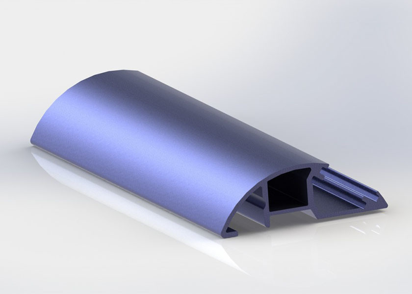 Blue Painted 6063 Alloy Industrial Aluminum Profile For LED Advertising Case