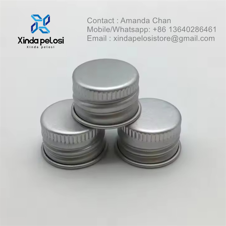 Custom Wholesale Food Grade Silver Screw Caps Aluminum Cap for Cosmetic Bottle