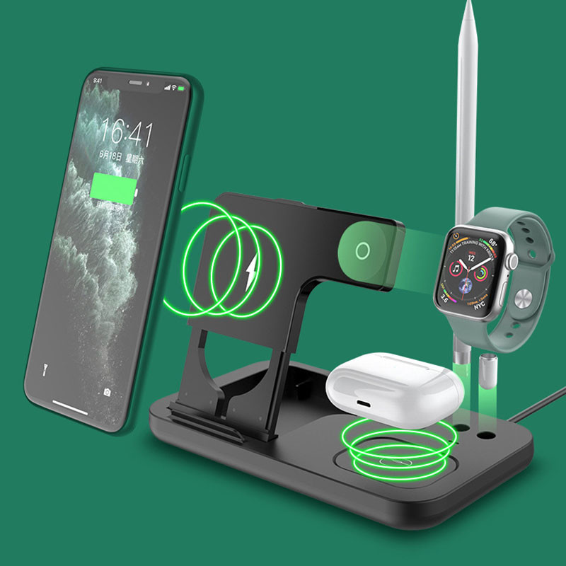 Magnetic Qi 10W Custom Wireless Charger Stand Multi Function 3 In 1