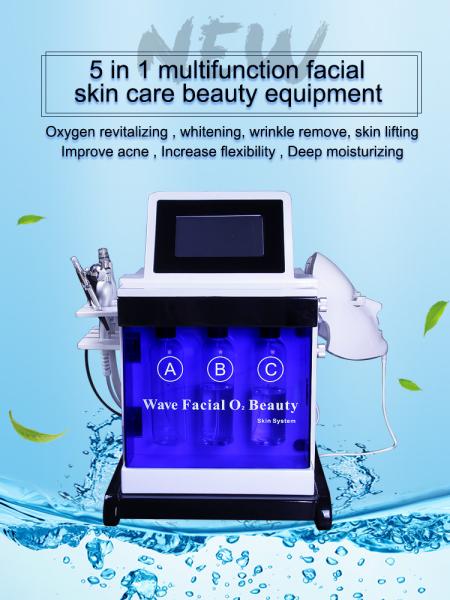 Beauty Hydra Oxygen Facial Machine , Skin Scrubber Microdermabrasion Peeling
