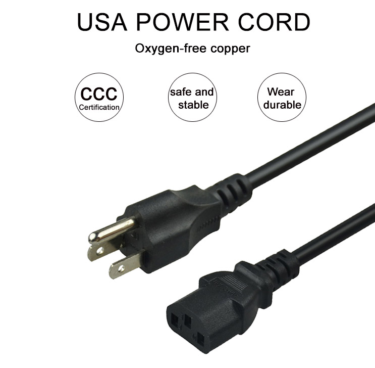 Ce Certified Electrical Laptop Ps5 UK Power Cord 6.8mm O.D Wear Resisting