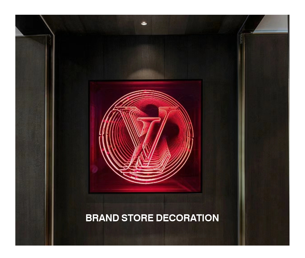 Multi Layer Mirror 3D Neon Sign Mirror with Custom Color Gradient LED Logo Perfect