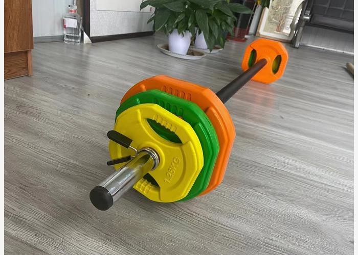 Fitness Barbell Plate Set Crocodile Mouth Body Workout Bar Weightlifting Technique Bar