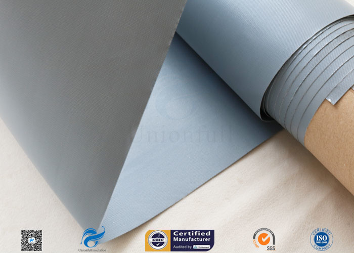 0.3mm 39" Gray PVC Coated Fiberglass Fabric For Flexible Air Ducting